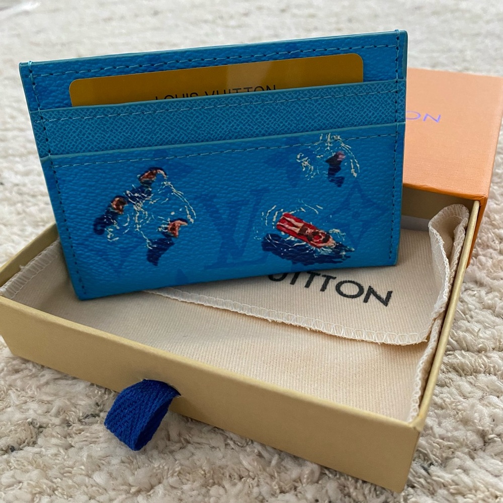 Louis Vuitton Lagoon Blue Card Holder